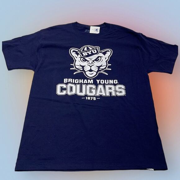 NCAA BRIGHAM YOUNG COUGARS BYU Men’s Large Blue T-Shirt - Picture 2 of 3
